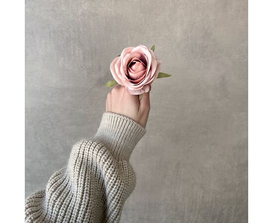 Головка розы, светло-розовая, 6,5 см, изображение 4 ᐒ купить на  ❤ Like7km.com.ua