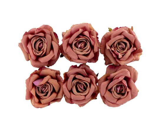 Головка розы, сиренево-коричневая, 10 см, изображение 2 ᐒ купить на  ❤ Like7km.com.ua