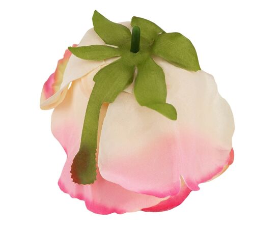 Головка розы, кремово-розовая, 8 см, изображение 4 ᐒ купить на  ❤ Like7km.com.ua