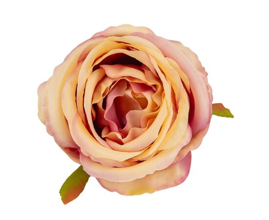 Головка розы, бежево-розовая, 9 см, изображение 3 ᐒ купить на  ❤ Like7km.com.ua