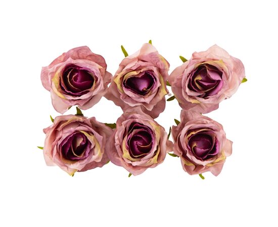 Головка розы, сиренево-розовая, 7 см, изображение 2 ᐒ купить на  ❤ Like7km.com.ua