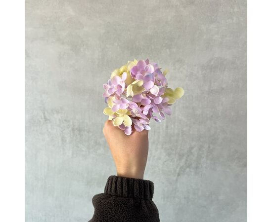 Головка гортензии, бежево-сиреневая, 9 см, изображение 5 ᐒ купить на  ❤ Like7km.com.ua