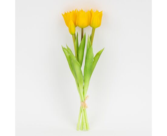 Букет латексных тюльпанов, 5 бутонов, желтый, 38 см, изображение 4 ᐒ купить на  ❤ Like7km.com.ua