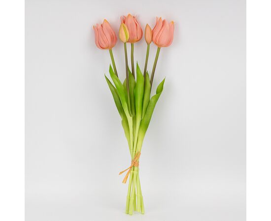 Букет латексных тюльпанов, 5 бутонов, розовый, 50 см, изображение 3 ᐒ купить на  ❤ Like7km.com.ua