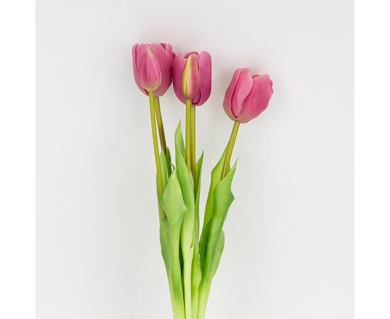 Букет латексных тюльпанов, 5 бутонов, розовый, 45 см, изображение 2 ᐒ купить на  ❤ Like7km.com.ua