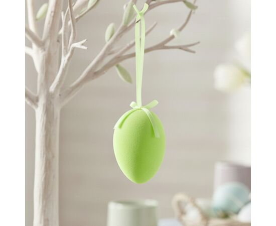 Крашанка флоковая подвесная, зеленая, 14 см, изображение 3 ᐒ купить на  ❤ Like7km.com.ua