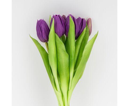 Букет латексных тюльпанов, 7 бутонов, фиолетовый, 31 см, изображение 2 ᐒ купить на  ❤ Like7km.com.ua