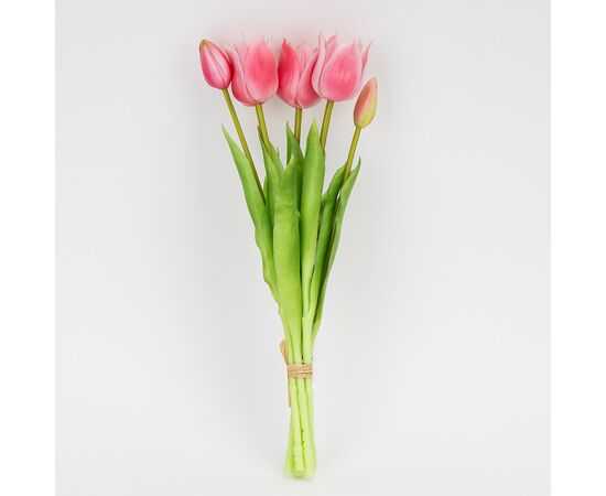 Букет латексных тюльпанов, 5 бутонов, розовый, 38 см, изображение 4 ᐒ купить на  ❤ Like7km.com.ua