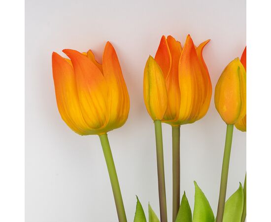 Букет латексных тюльпанов, 5 бутонов, оранжевый, 50 см, изображение 2 ᐒ купить на  ❤ Like7km.com.ua