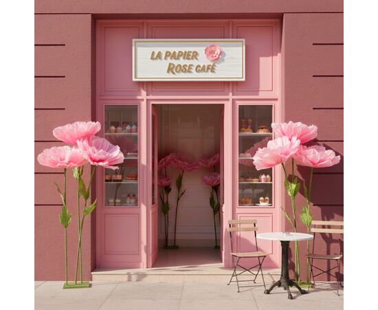 Большие ростовые декоративные цветы на стойке, розовые, 165 см, изображение 5 ᐒ купить на  ❤ Like7km.com.ua