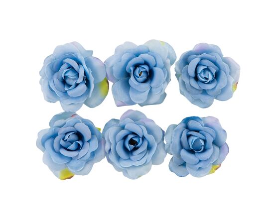 Головка розы, голубая, 5 см, изображение 2 ᐒ купить на  ❤ Like7km.com.ua