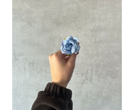 Головка розы, голубая, 5 см, изображение 5 ᐒ купить на  ❤ Like7km.com.ua