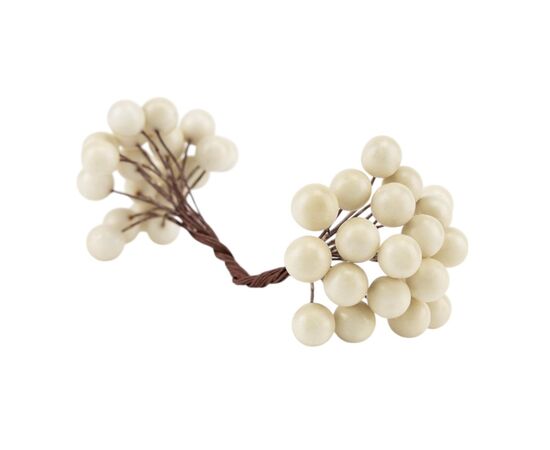 Набор декоративных ягодок "Дары природы", кремовый, 15 см 4SEASONS, изображение 2 ᐒ купить на  ❤ Like7km.com.ua