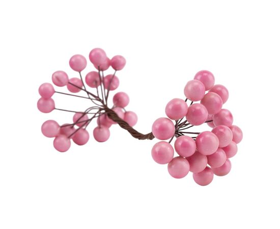 Набор декоративных ягодок "Дары природы", розовый, 15 см 4SEASONS, изображение 2 ᐒ купить на  ❤ Like7km.com.ua