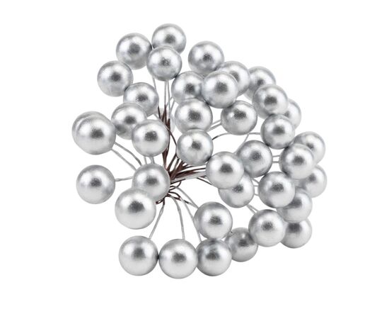 Набор декоративных ягодок "Дары природы", серебряный, 15 см 4SEASONS, изображение 3 ᐒ купить на  ❤ Like7km.com.ua