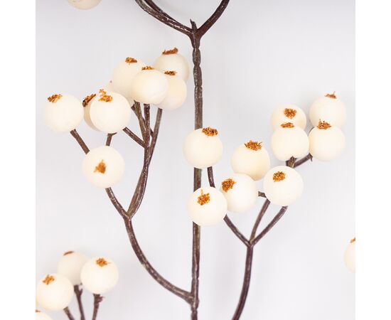 Искусственная ветвь "Белые ягодки", 62 см СПАСЕННАЯ ПОЗИЦИЯ, изображение 3 ᐒ купить на  ❤ Like7km.com.ua