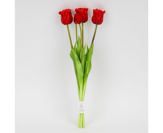 Букет латексных тюльпанов, 5 бутонов, красный, 49 см, изображение 4 ᐒ купить на  ❤ Like7km.com.ua