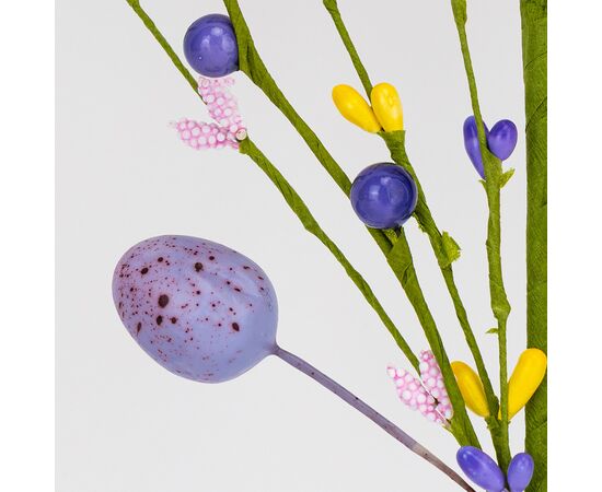 Пасхальная декоративная веточка "Разноцветные крашанки", 40 см, изображение 2 ᐒ купить на  ❤ Like7km.com.ua