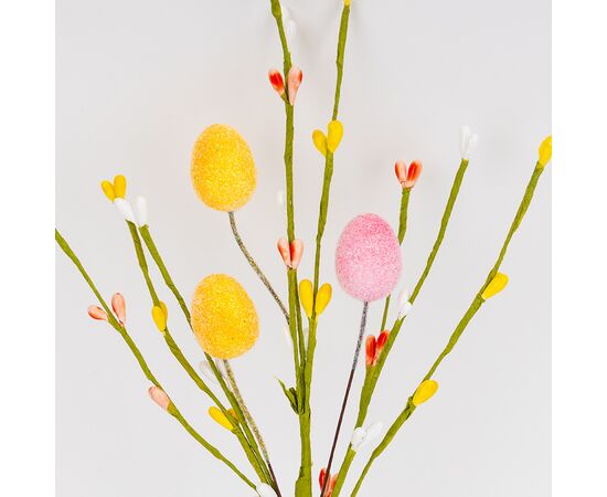 Пасхальная декоративная веточка "Крашанки", 30 см, изображение 2 ᐒ купить на  ❤ Like7km.com.ua