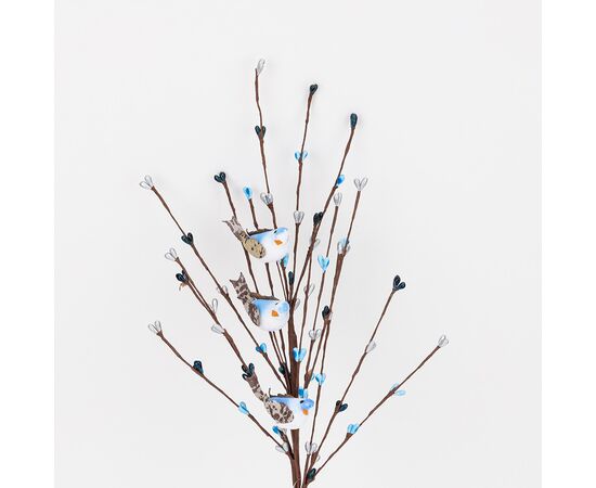 Пасхальная декоративная веточка "Птички", 50 см, изображение 2 ᐒ купить на  ❤ Like7km.com.ua