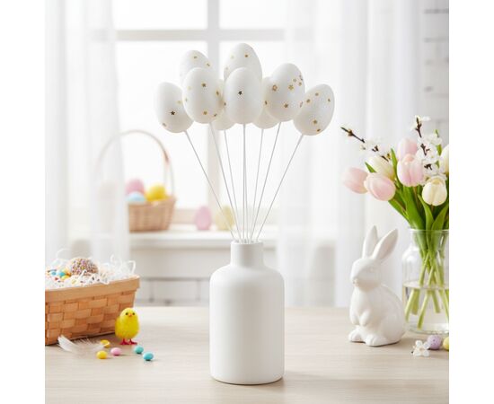 Пасхальные яйца на палочках "Золотые звезды", 9 шт, изображение 3 ᐒ купить на  ❤ Like7km.com.ua