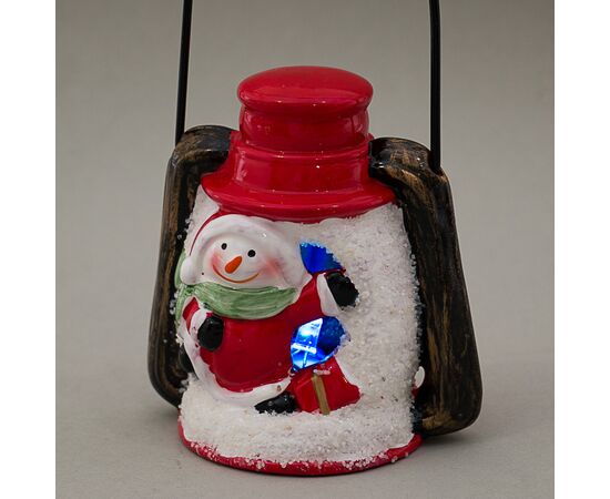 Фигурка "Фонарик снеговик с подарком", изображение 4 ᐒ купить на  ❤ Like7km.com.ua