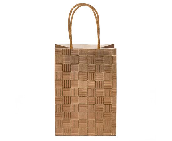 Крафтовый пакет "Клетка" 23*18*10 см, изображение 3 ᐒ купить на  ❤ Like7km.com.ua