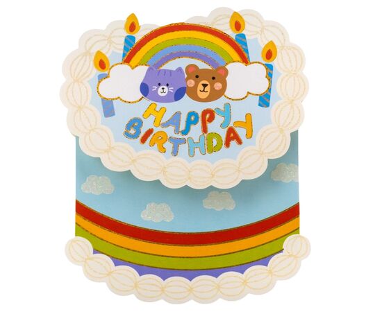 Серия открыток "Торт ко Дню Рождения", 4 вида, изображение 7 ᐒ купить на  ❤ Like7km.com.ua