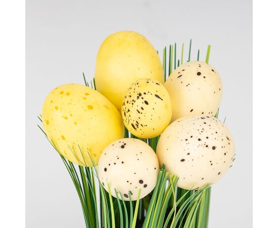 Пасхальная композиция «Желтые крашенки», 18 см, изображение 3 ᐒ купить на  ❤ Like7km.com.ua