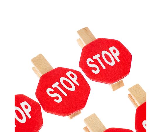 Прищепка "Stop", изображение 2 ᐒ купить на  ❤ Like7km.com.ua