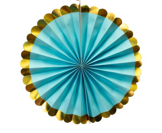 Набор з 6 бумажных вееров , голубой, изображение 2 ᐒ купить на  ❤ Like7km.com.ua