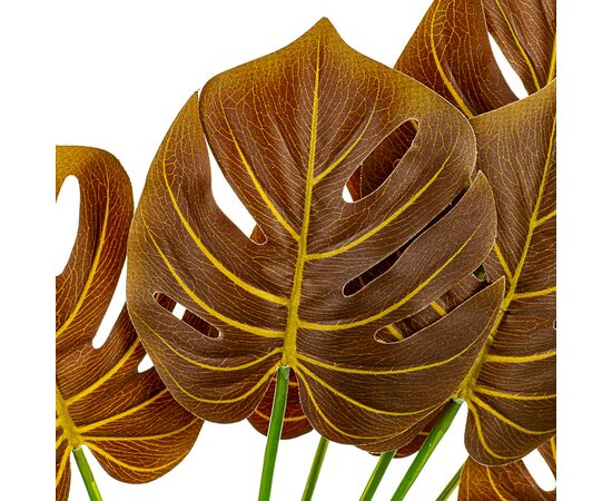 Ветвь монстеры желто-коричневая искусственная, изображение 3 ᐒ купить на  ❤ Like7km.com.ua