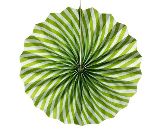 Набор з 6 бумажных вееров ,бело-зеленых, изображение 2 ᐒ купить на  ❤ Like7km.com.ua