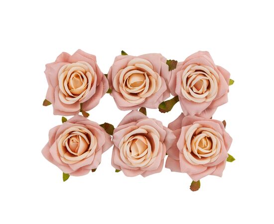 Головка розы, светло-розовая, 6 см, изображение 2 ᐒ купить на  ❤ Like7km.com.ua