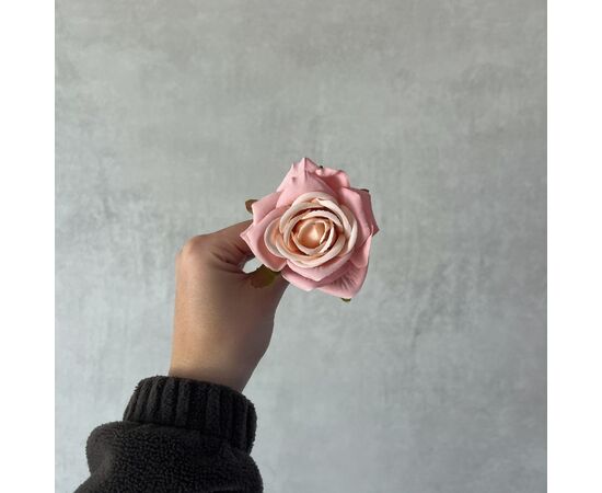 Головка розы, светло-розовая, 6 см, изображение 5 ᐒ купить на  ❤ Like7km.com.ua