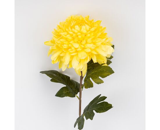 Искусственная хризантема, желтая, 75 см, изображение 2 ᐒ купить на  ❤ Like7km.com.ua