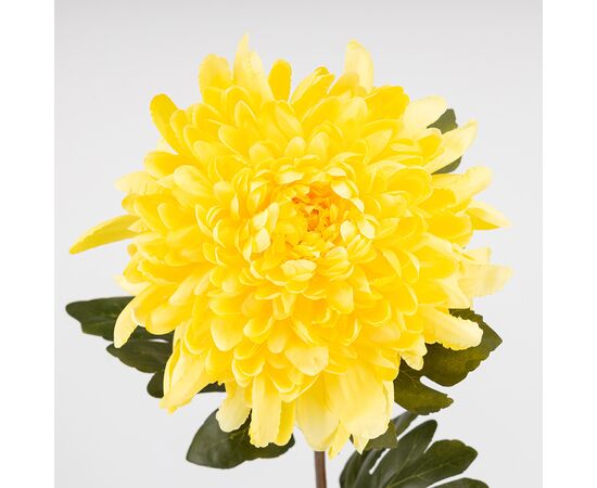 Искусственная хризантема, желтая, 75 см, изображение 3 ᐒ купить на  ❤ Like7km.com.ua