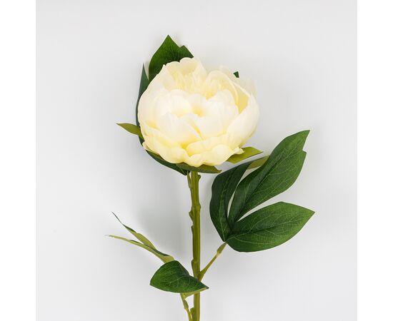 Искусственный пион, кремовый, 70 см, изображение 2 ᐒ купить на  ❤ Like7km.com.ua