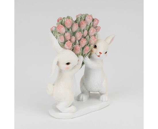 Статуэтка "Кролики с цветами", 14,5 см, изображение 2 ᐒ купить на  ❤ Like7km.com.ua