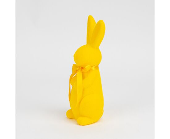 Фигурка флоковая "Пасхальный зайчик", желтая, 23 см, изображение 2 ᐒ купить на  ❤ Like7km.com.ua