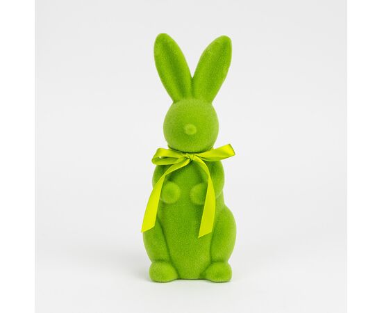 Фигурка флоковая "Пасхальный зайчик", зеленая, 23 см, изображение 3 ᐒ купить на  ❤ Like7km.com.ua