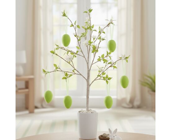 Набор из 6 подвесных флоковых крашанок, зеленый, 6 см, изображение 2 ᐒ купить на  ❤ Like7km.com.ua