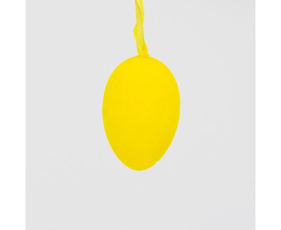 Набор из 6 подвесных флоковых крашанок, желтый, 6 см, изображение 3 ᐒ купить на  ❤ Like7km.com.ua