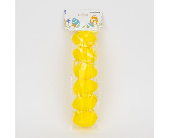 Набор из 6 подвесных флоковых крашанок, желтый, 6 см, изображение 4 ᐒ купить на  ❤ Like7km.com.ua
