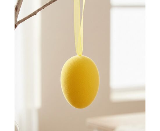 Набор из 5 подвесных флоковых крашанок, желтый, 7 см, изображение 3 ᐒ купить на  ❤ Like7km.com.ua