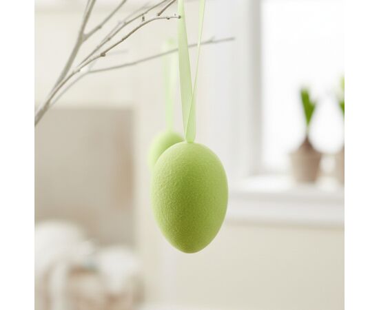 Набор из 3 подвесных флоковых крашанок, зеленый, 9,5 см, изображение 3 ᐒ купить на  ❤ Like7km.com.ua