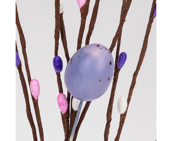 Пасхальная декоративная веточка с крашанками, 42 см, изображение 3 ᐒ купить на  ❤ Like7km.com.ua