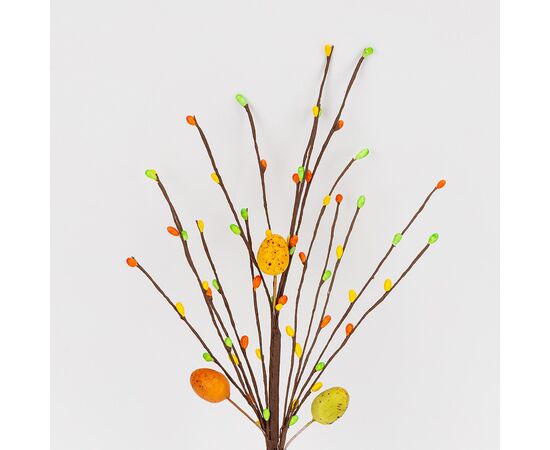 Пасхальная декоративная веточка с крашанками, 42 см, изображение 2 ᐒ купить на  ❤ Like7km.com.ua