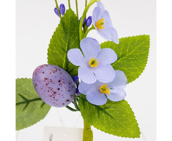 Пасхальная декоративная веточка "Фиолетовая крашанка", 26 см, изображение 2 ᐒ купить на  ❤ Like7km.com.ua