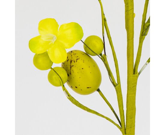 Пасхальная декоративная веточка "Зеленые крашанки", 57 см, изображение 2 ᐒ купить на  ❤ Like7km.com.ua